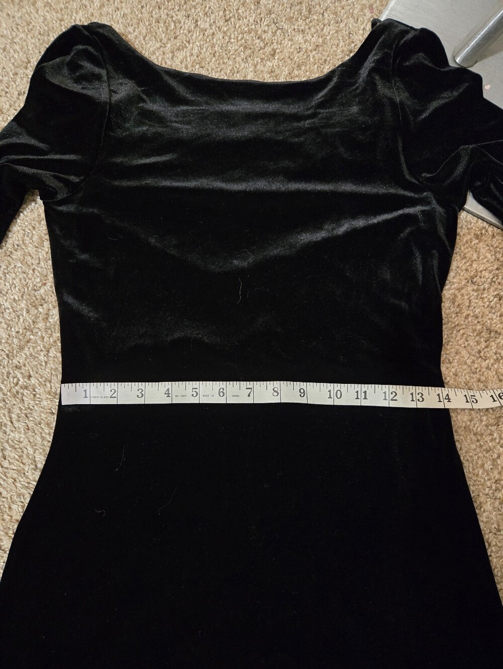 Sz S (Also Fits M) Y2K Vintage Lauren Ralph Lauren Black Stretch Velvet LS Gown - Picture 8 of 11
